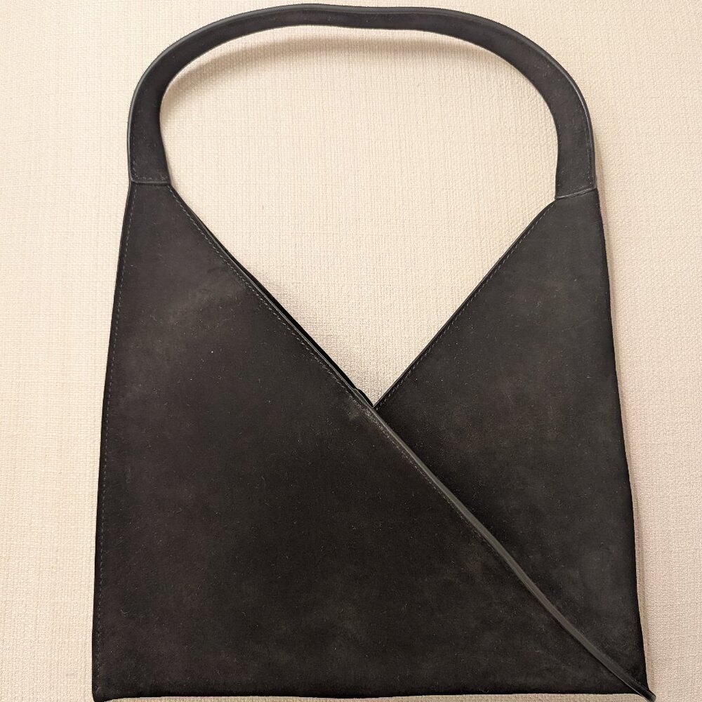 Khaite Suède Calfskin Small Sara Tote in Black